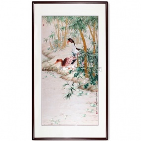 廣繡《小河悠悠》109x198cm